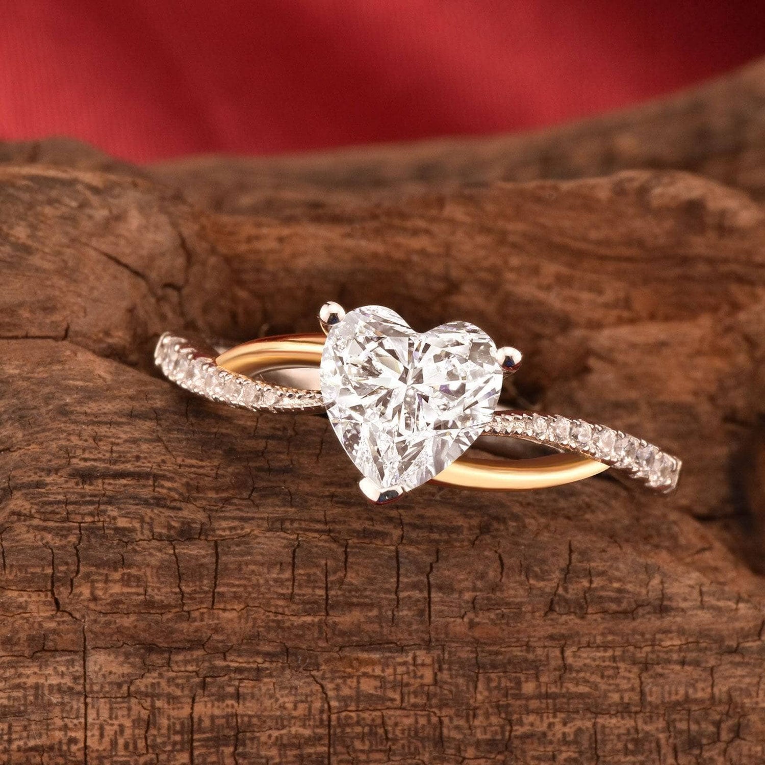 Heart Shaped Adjustable CZ Stone Ring: Gift/Send Mother's Day Gifts Online  JVS1206308 |IGP.com